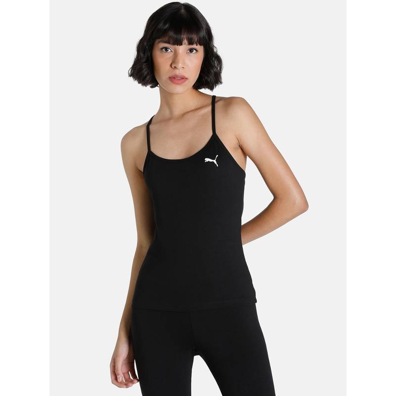 Puma CAMI Noodle Womens Black and White Tank Top (Pack of 2) (L)