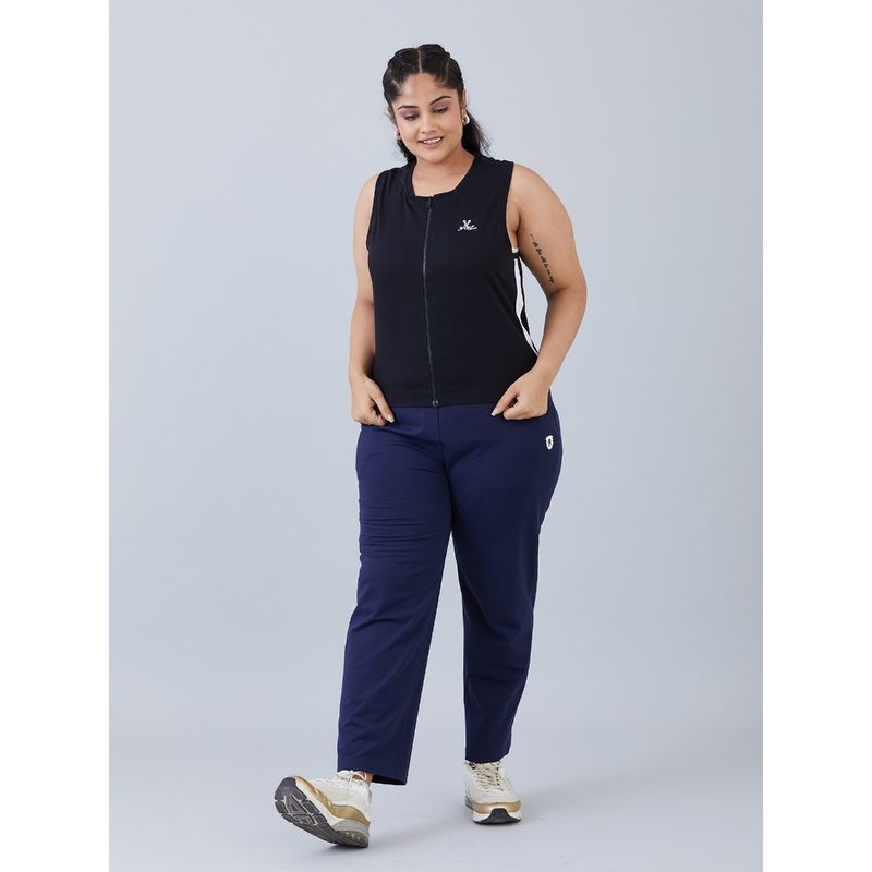 Muvazo Relaxed Zipper Tank Black (XS)