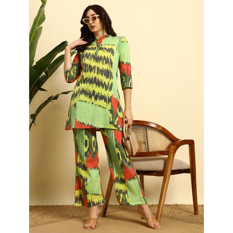 SEPHANI Green Printed Nightsuit Set (L)