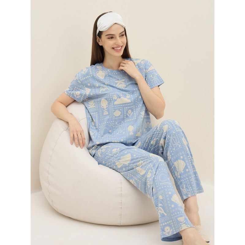 Sweet Dreams Womens Printed Pyjama Set (M)