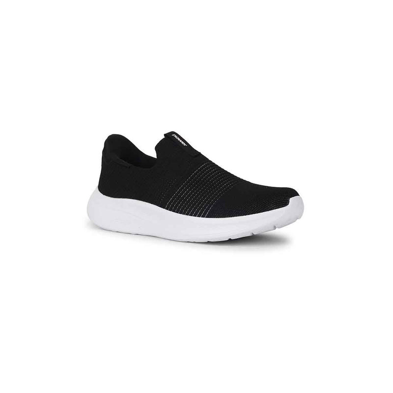 Power Women Black Slip On Walking Shoes (UK 6)