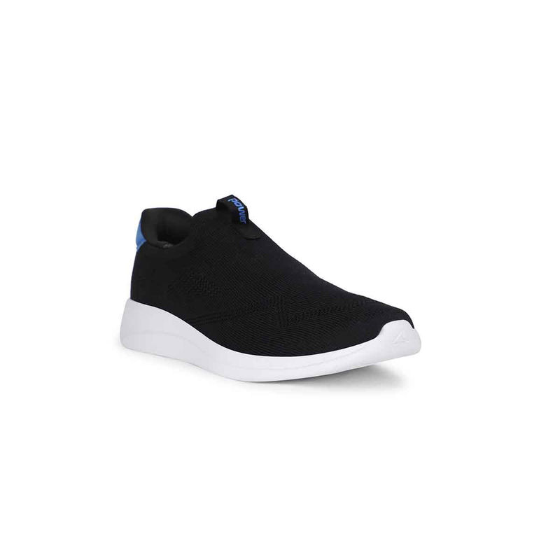 Power Men Black & Blue Slip On Walking Shoes (UK 6)