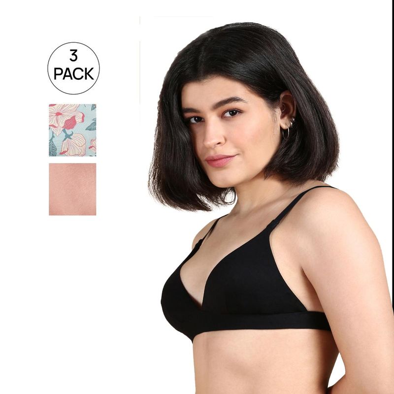 Tailor and Circus Adjustable Triangle Bra (Pack Of 3) (XS)
