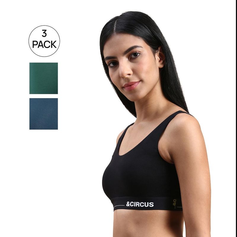 Tailor and Circus U-Back Lounge Bralette(Pack Of 3) (S)