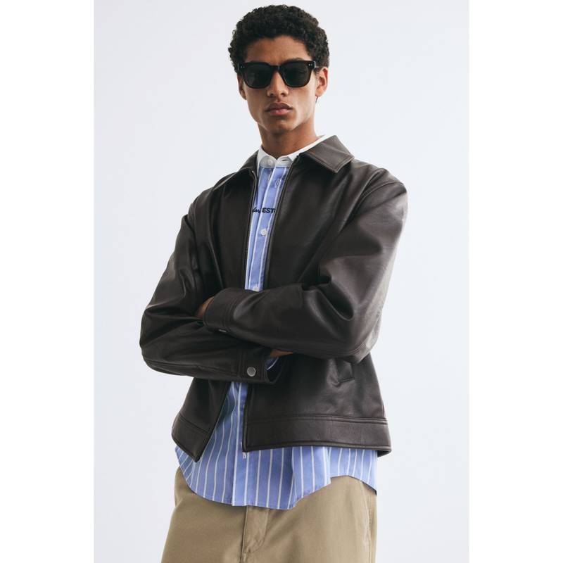 H&M Men Brown Collared jacket (L)