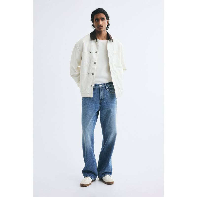 H&M Men Blue Loose Straight Jeans (28/30)