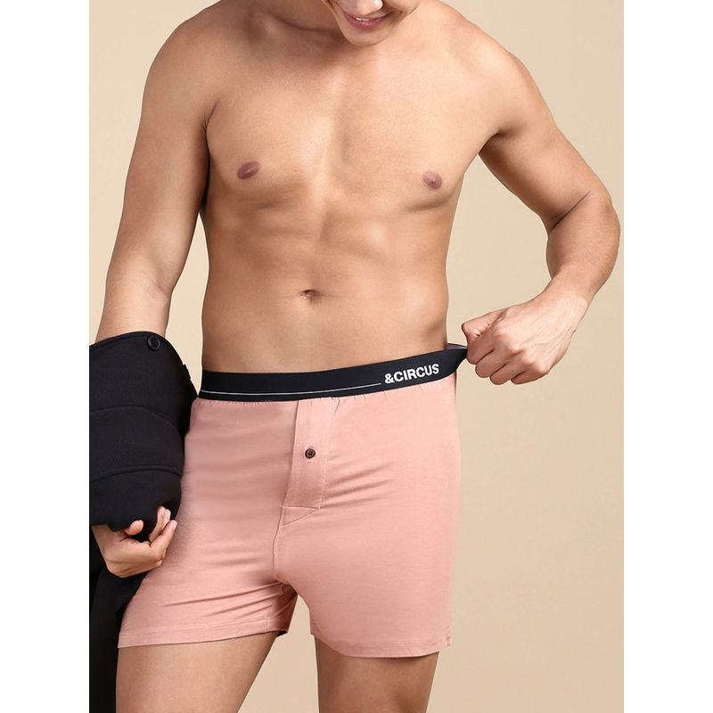 Tailor and Circus Men Pink Regular Fit Solid Boxers (3XL)