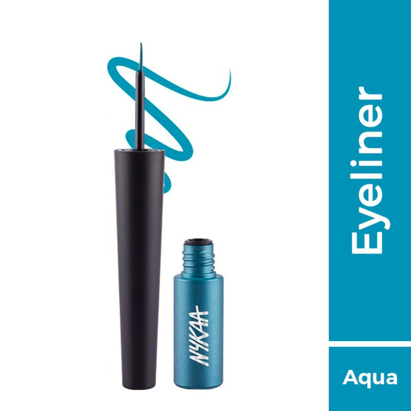 Nykaa GLAMOReyes Waterproof & Smudgeproof Coloured Liquid Eyeliner - Aqua - Whimsical Potion