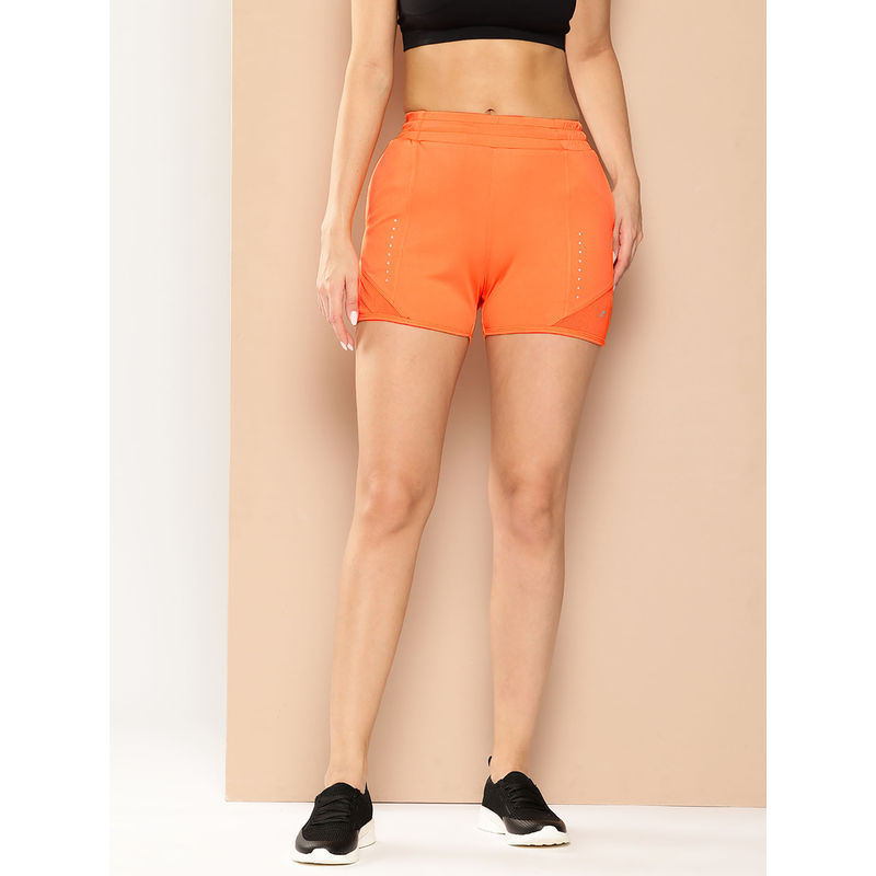 Alcis Women Slim Fit DryTech Running Sports Shorts (L)