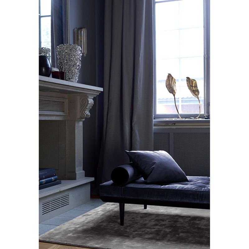 Rugberry Solid Silk Rug - Beige Multi-Color (5x8 feet)