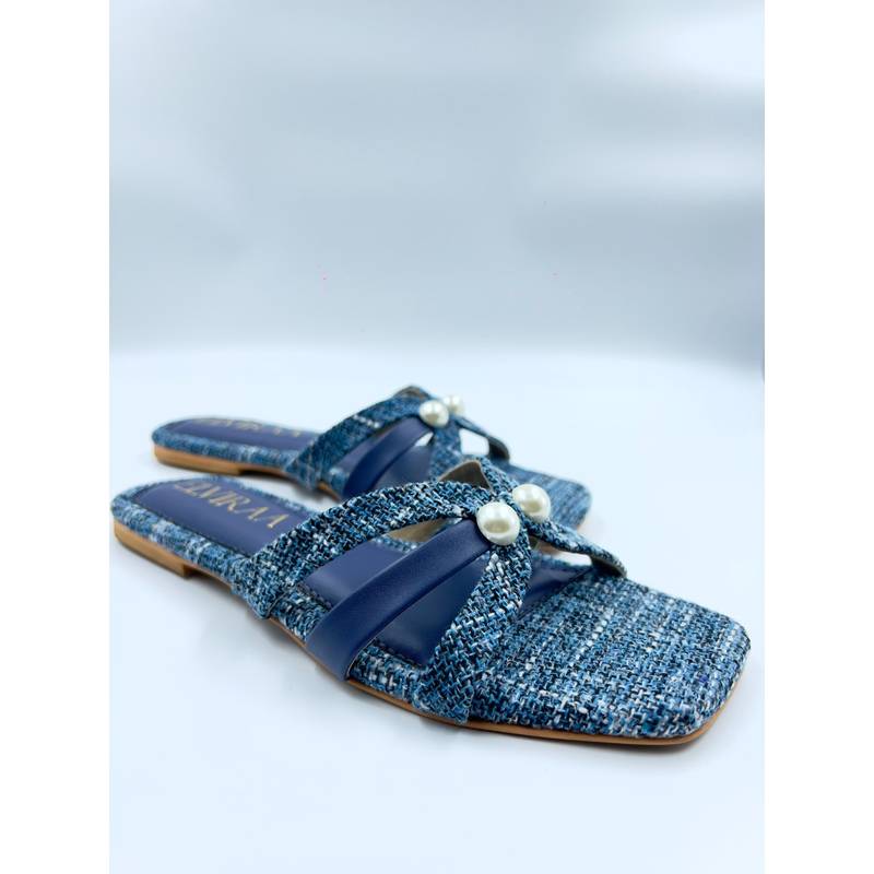 ELVIRAA X Jute Blue Flats (EURO 35)