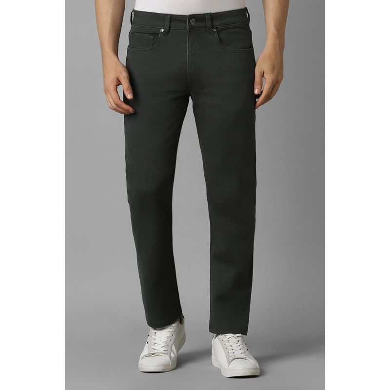Louis Philippe Men Grey Dark Smart Fit Jeanss (30)