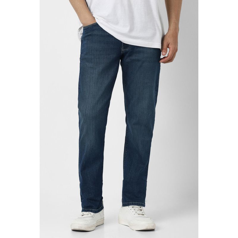 Van Heusen Men Navy Blue Mid Wash Jeanss (30)