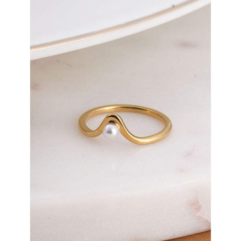 Palmonas Delicate Vee Pearl Waterproof and Anti-Tarnish Ring for Women's (6)
