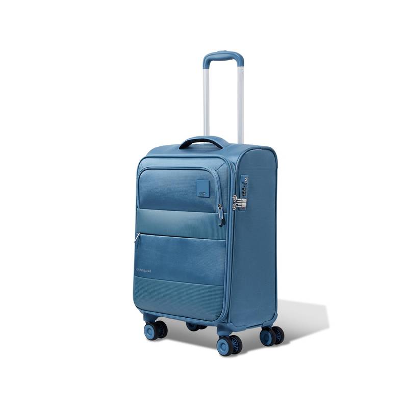 VIP Unisex Arrive Blue Soft Luggage 57Cm Cabin Trolley Bag With Tsa Lock (S)