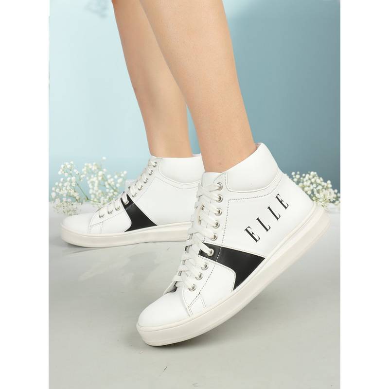 ELLE White Round Toe Women Sneakers (EURO 40)