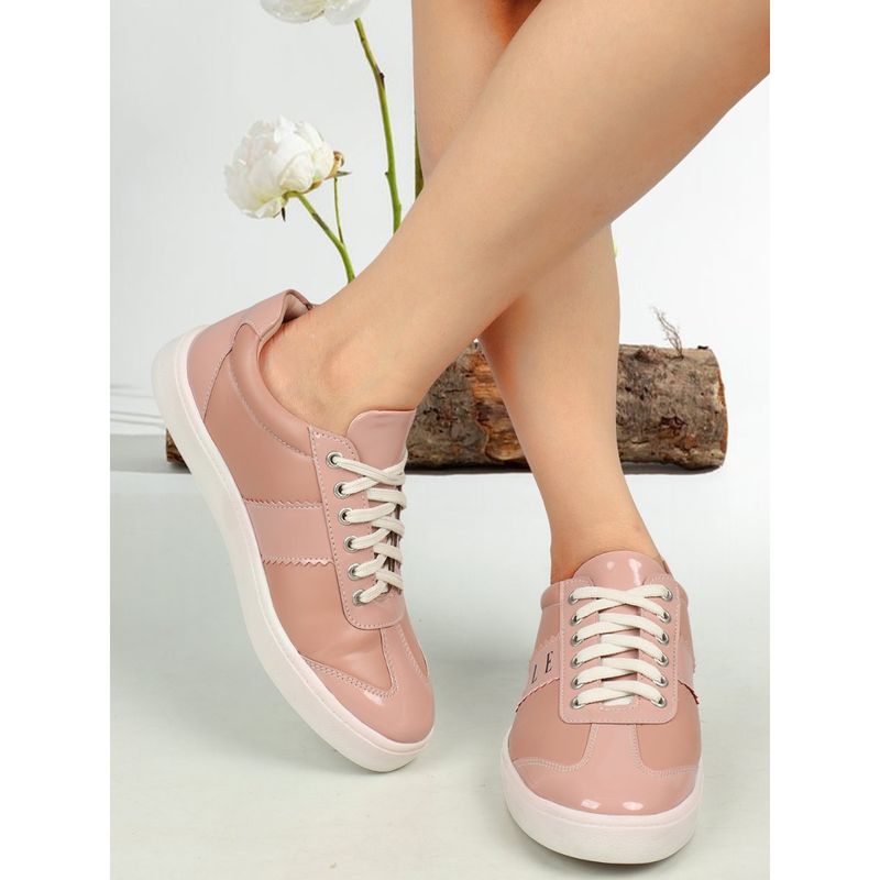 ELLE Pink Round Toe Women Sneakers (EURO 37)