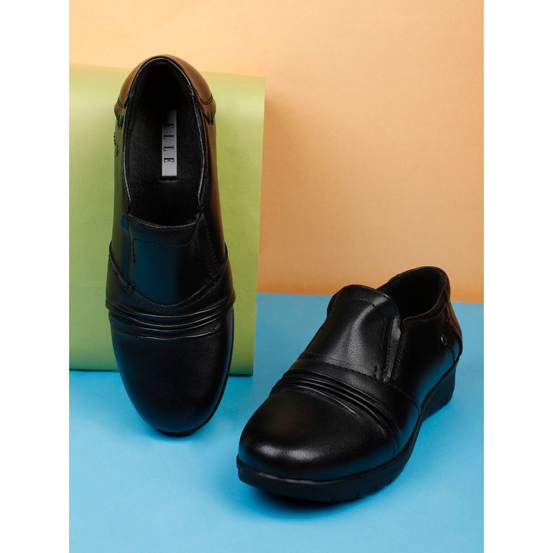 ELLE Black Round Toe Party Wear Casual Boots (EURO 37)