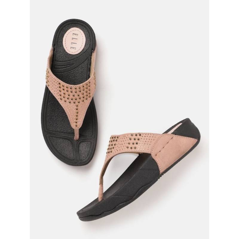 ELLE Pink Round Toe Casual Wear Sandals (EURO 40)