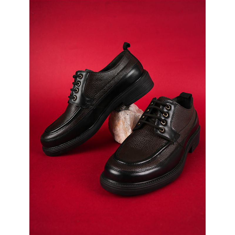 Monkstory Cosmopolitan Derby Lace-Ups - Black (UK 6)