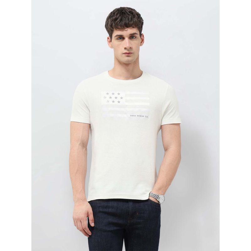 U.S. Polo Assn. Denim Co. Men's Printed Denim Legacy White T-shirt (S)