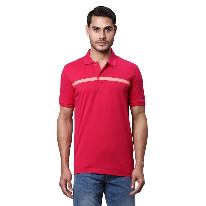 Park Avenue Red Slim Fit Polo T-Shirt (S)