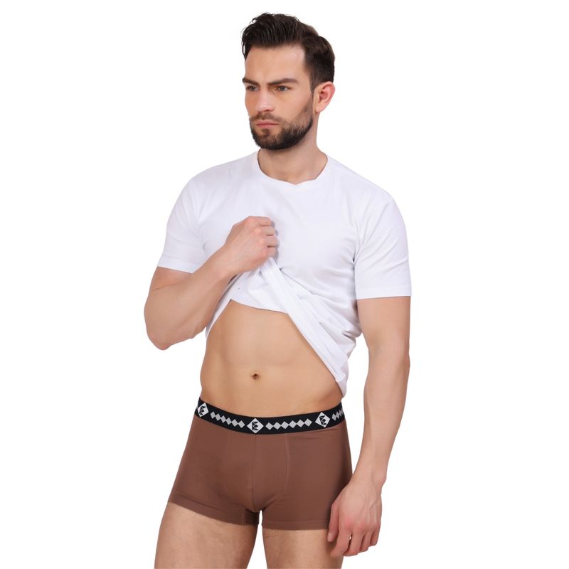 Elmiro Men's Underwear, Intimo-Tech Antimicrobial Micro Modal Bold Trunk (M)