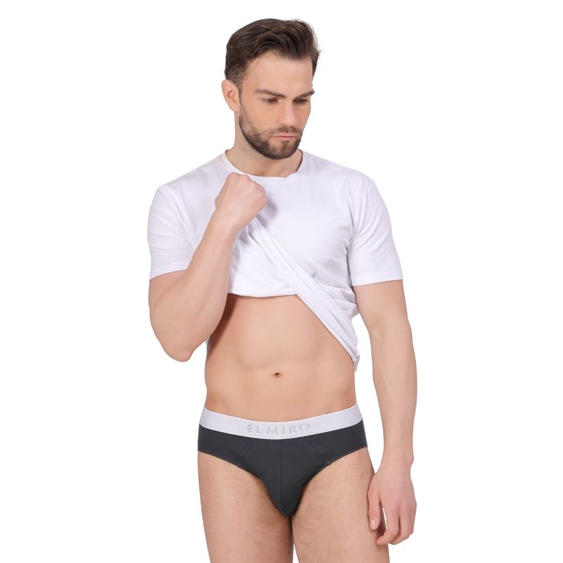 Elmiro Men's Underwear, Intimo-Tech Antimicrobial Micro Modal Dynamic Brief (M)