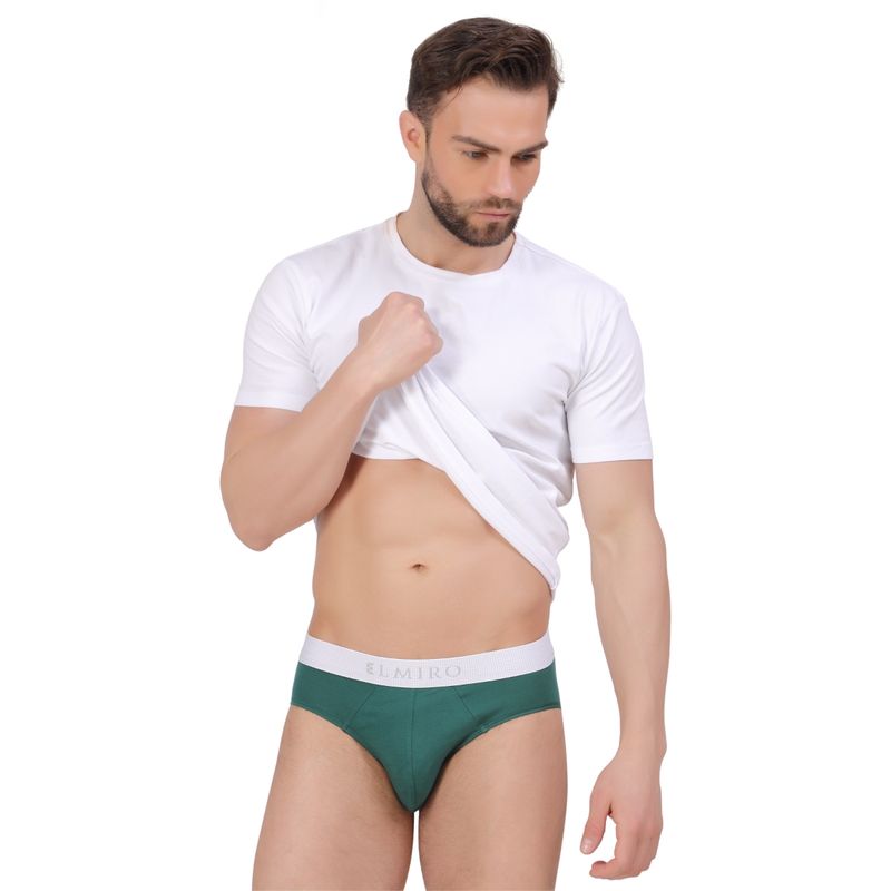 Elmiro Men's Underwear, Intimo-Tech Antimicrobial Micro Modal Dynamic Brief (M)