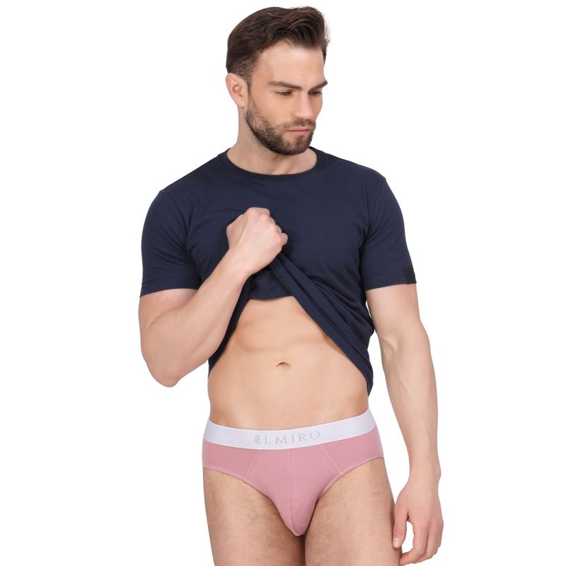 Elmiro Men's Underwear, Intimo-Tech Antimicrobial Micro Modal Dynamic Brief (L)