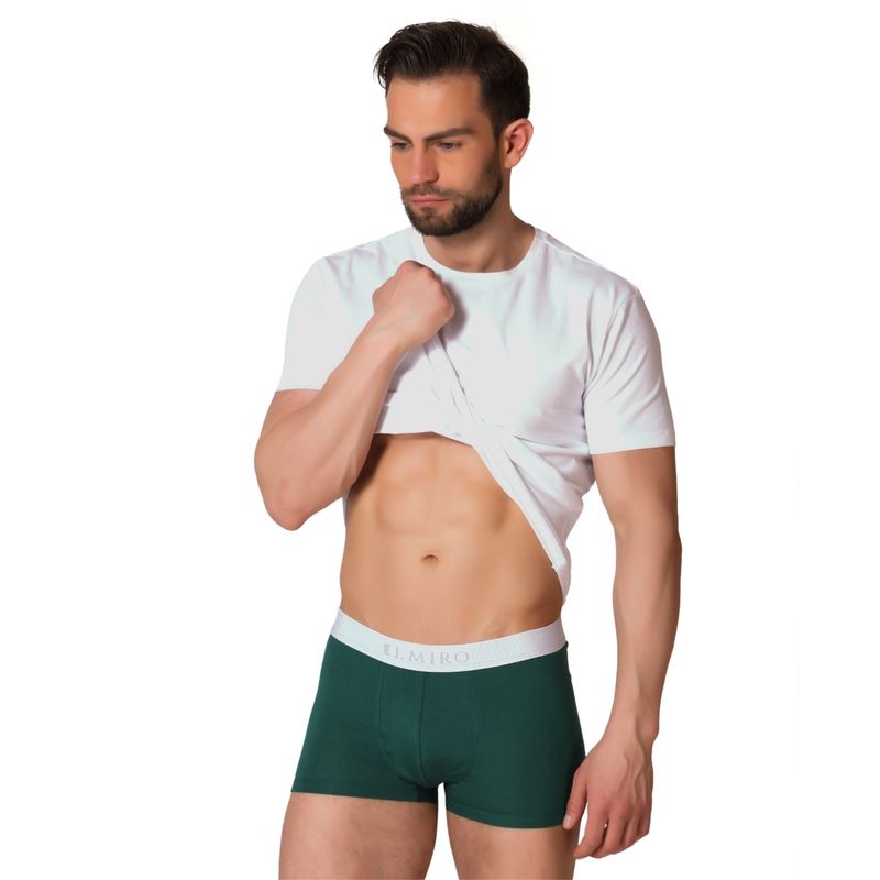 Elmiro Men's Underwear, Intimo-Tech Antimicrobial Micro Modal Dynamic Trunk (L)