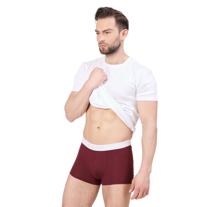 Elmiro Men's Underwear, Intimo-Tech Antimicrobial Micro Modal Luxe Trunk (XL)