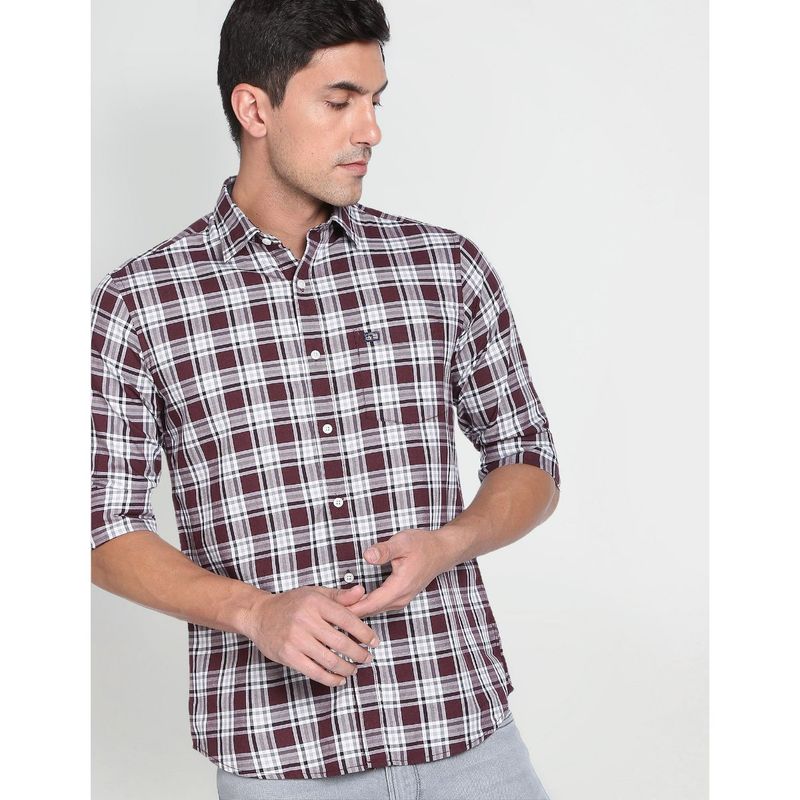 Arrow Sports Manhattan Slim Fit Tartan Check Casual Shirt (38)