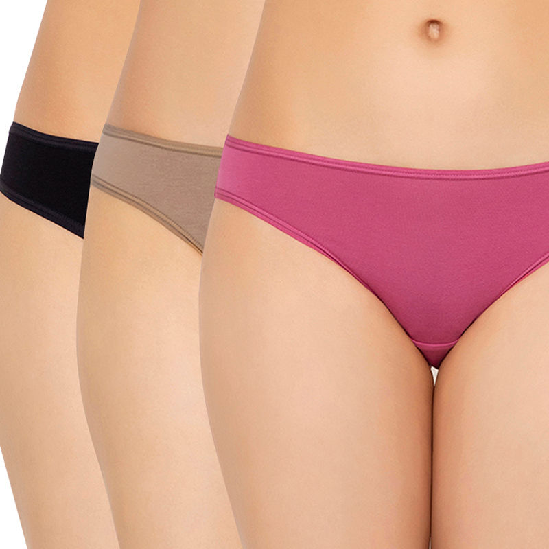 Wacoal Bikini Mid Waist Underwear Pack Of 3 -IP5150 - Multi-Color (XL)