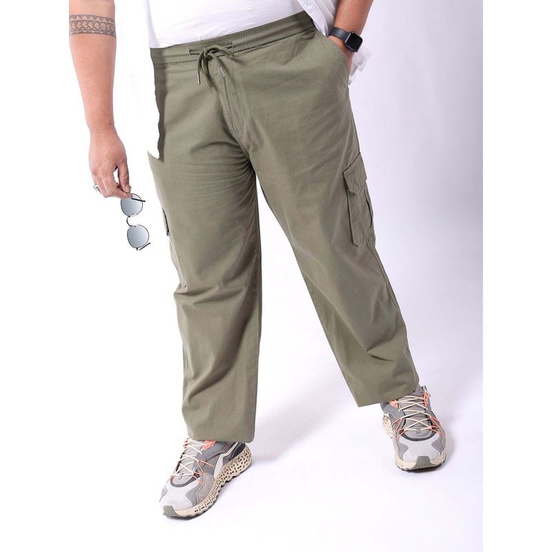 Hardsoda Green Men Plus Fit Solid Mid-Rise Cargo (44)