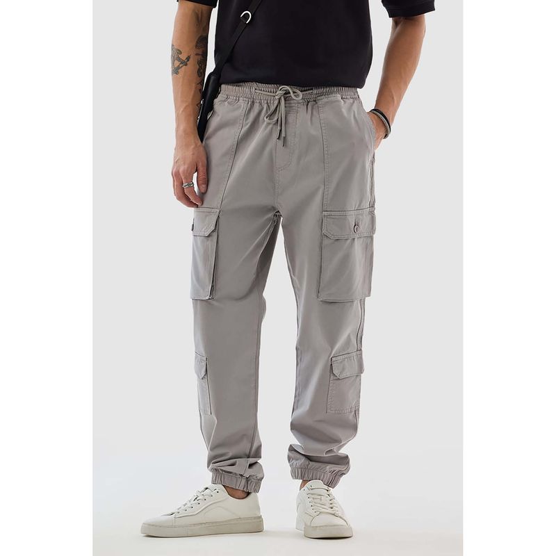 Snitch Light Grey Regular Fit Joggers (32)