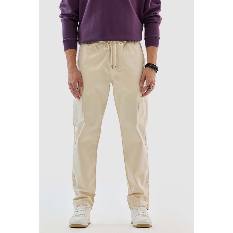 Snitch Cream Relaxed Fit Cargo Pant (34)