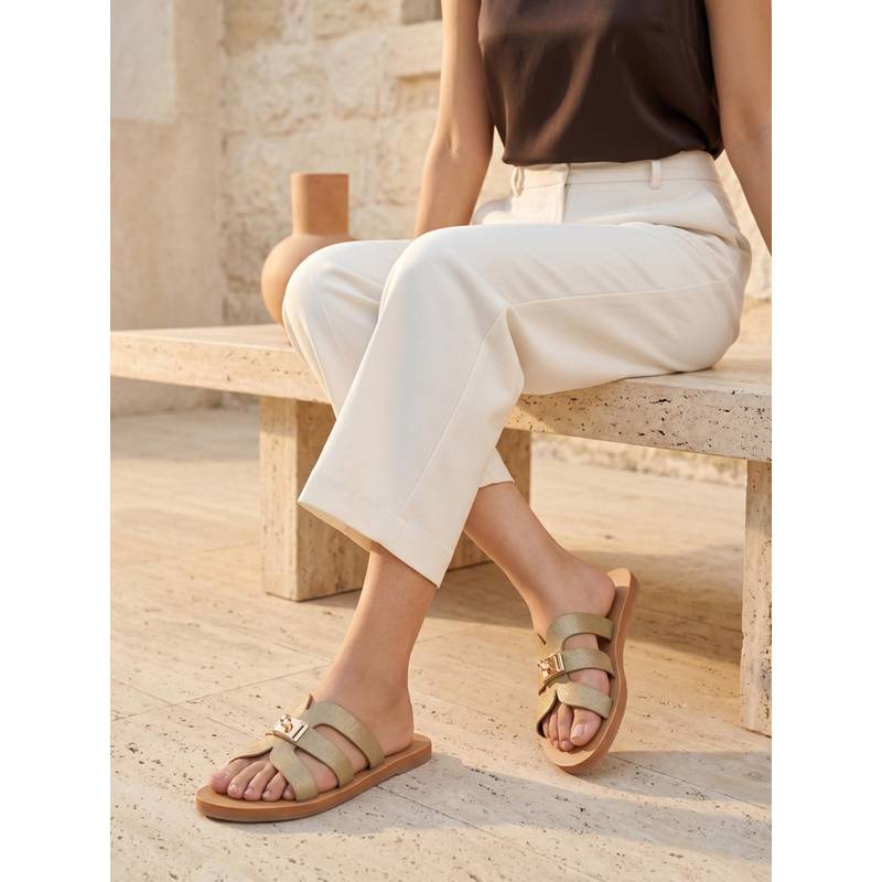 ROCIA By Regal Beige Women Stylish Flats (EURO 39)