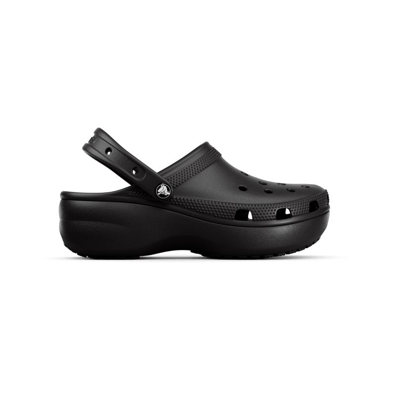 Crocs Classic Platform Women Black Clogs (US 8)