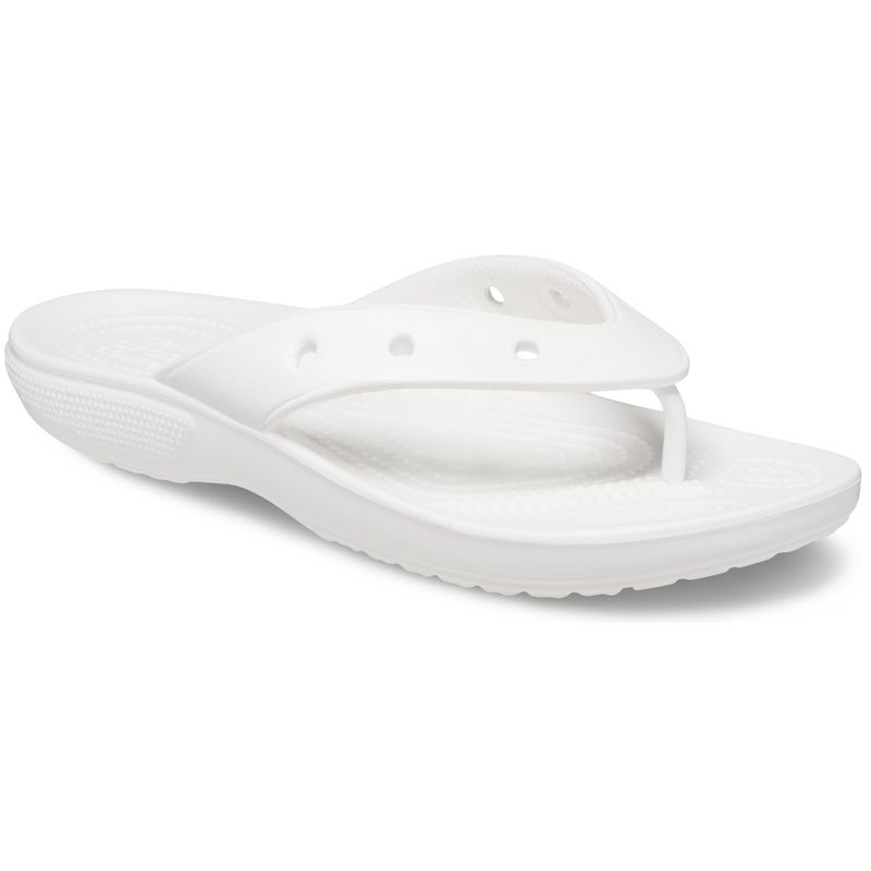 Crocs Unisex White Flipflops (US 9)