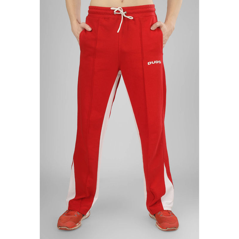 WEARDUDS Floppy Flared Contrast Trackpant Red (S)