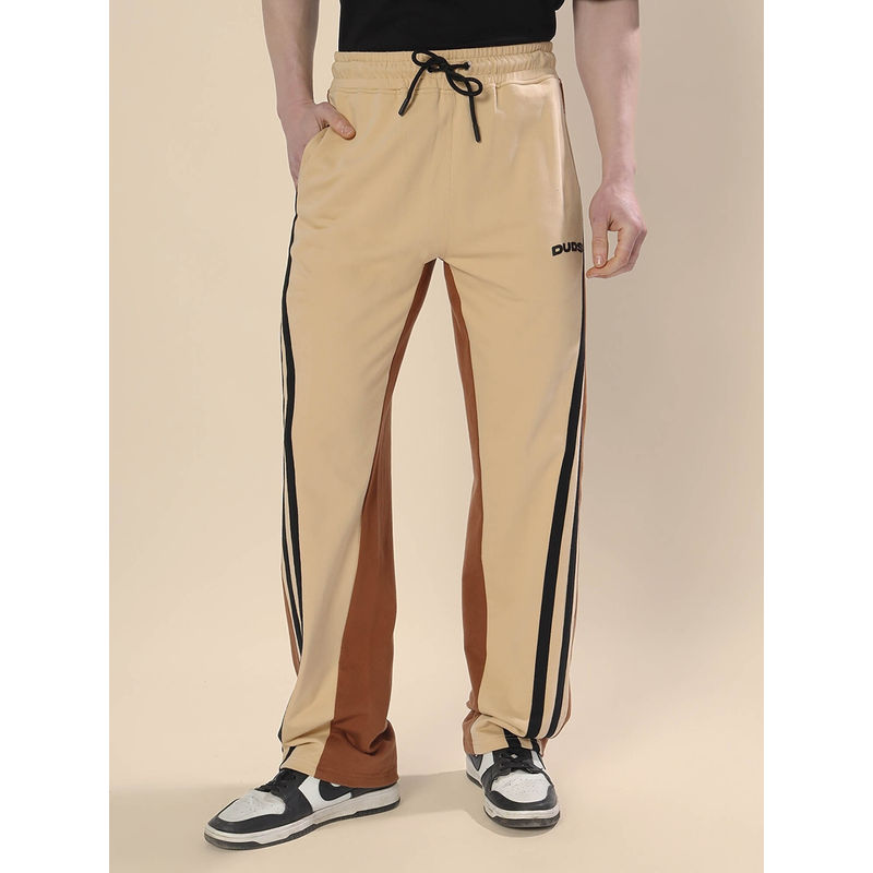 WEARDUDS Skater Korean Baggy Trackpants Cream (L)