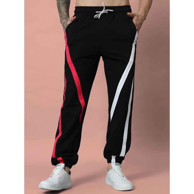 WEARDUDS Swathe Colorful Stripe Joggers Black (S)