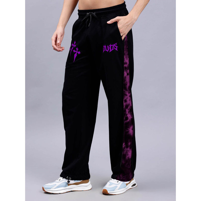 WEARDUDS Zipper Panel Trackpants Purple (S)