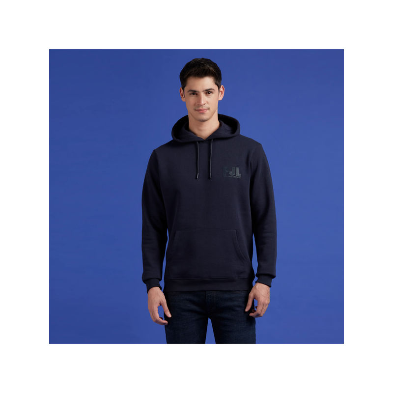 Pepe Jeans Navy Full Sleeve Hooded Hoodie (M)