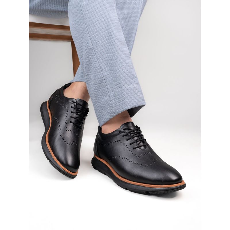 Hydes N Hues Men Black Brogues (EURO 40)