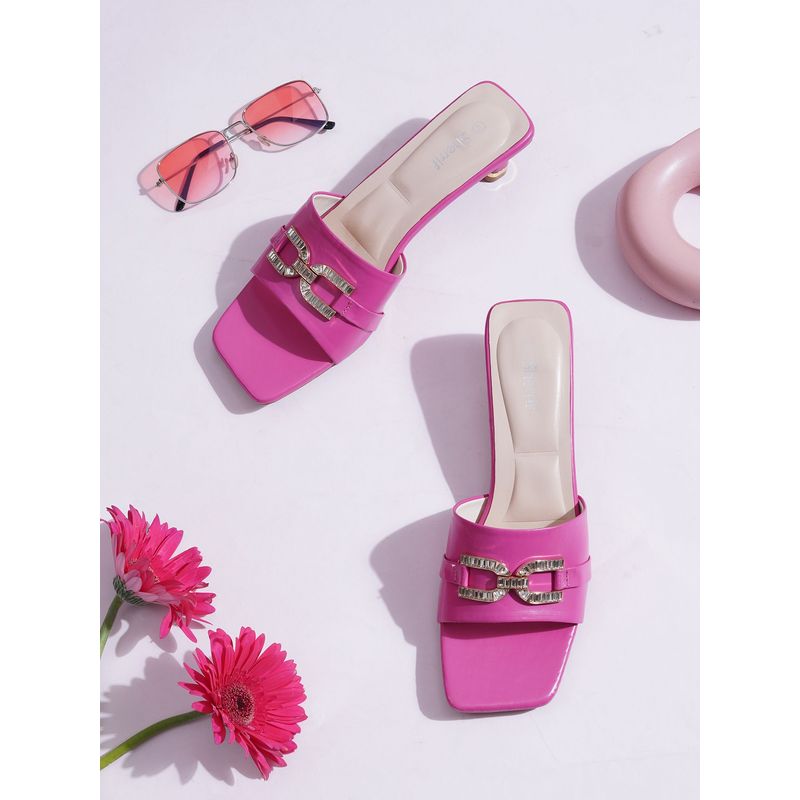 Sherrif Shoes Women Pink Sandal Heels (EURO 33)
