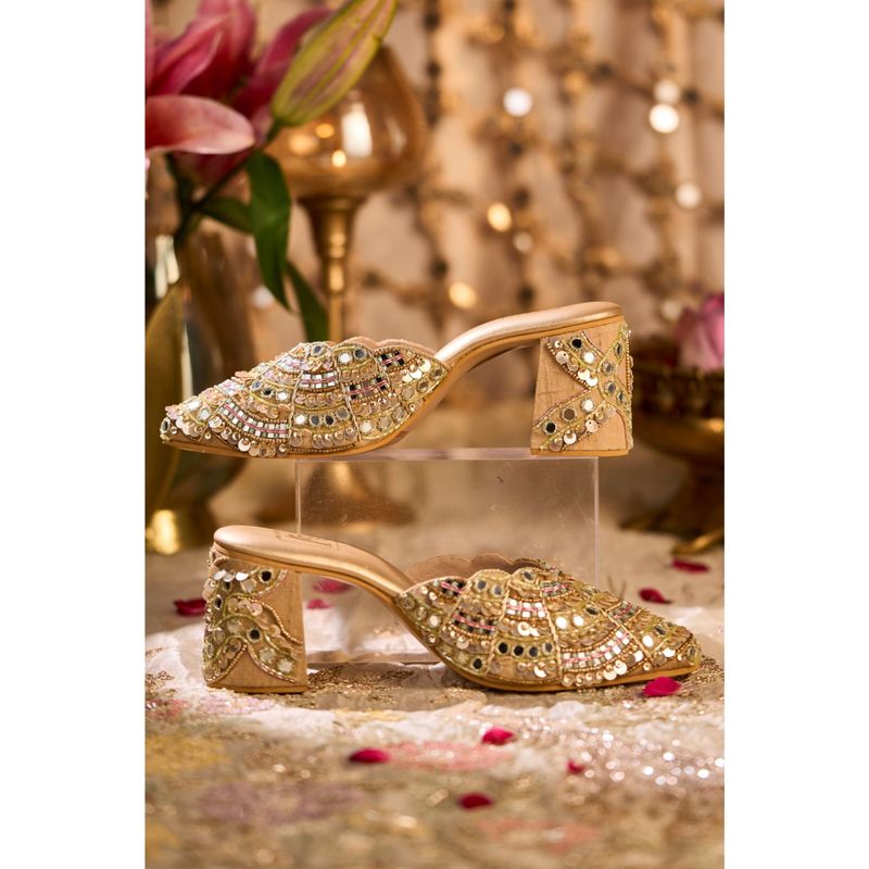 House of Vian Suroor Gold Mules (EURO 37)