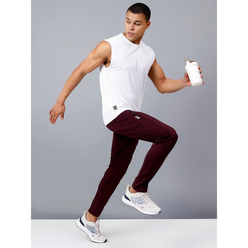 Dida Men's Wine Regular Sports Activewear Track Pant (2XL)