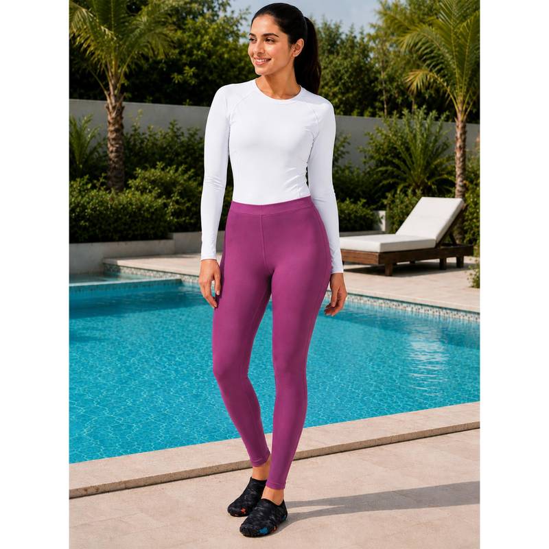 LYCOT Women Pink Solid/Plain Polyester Tights (S)